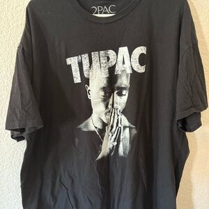 Black Graphic T-Shirt Tupac